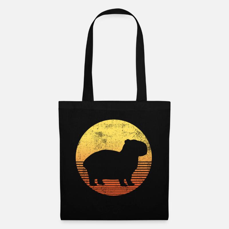 Capybara Vintage - Tote Bag - black