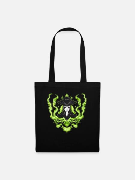 Pestdoktor in Giftwolke - Vintage Plague Doctor - Stoffbeutel - Schwarz
