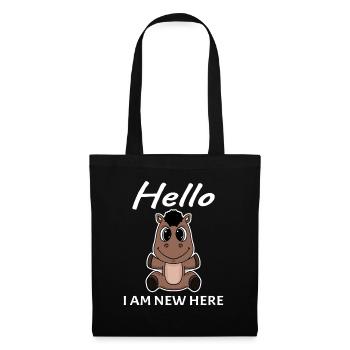 Bébé Naissance Enceinte - Fête de bébé - Sac en tissu - noir - Devant