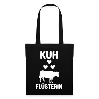 Kuhflüsterin Bauer mit Kuhherde Kuhliebe - Stoffbeutel - Schwarz - Vorne