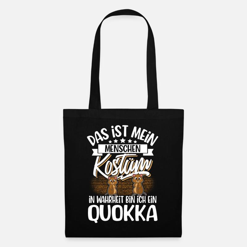 Quokka - Stoffbeutel - Schwarz