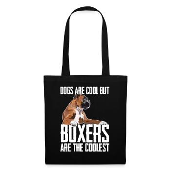 Boxerhunde sind cool, aber Boxer sind am coolsten - Stoffbeutel - Schwarz - Vorne