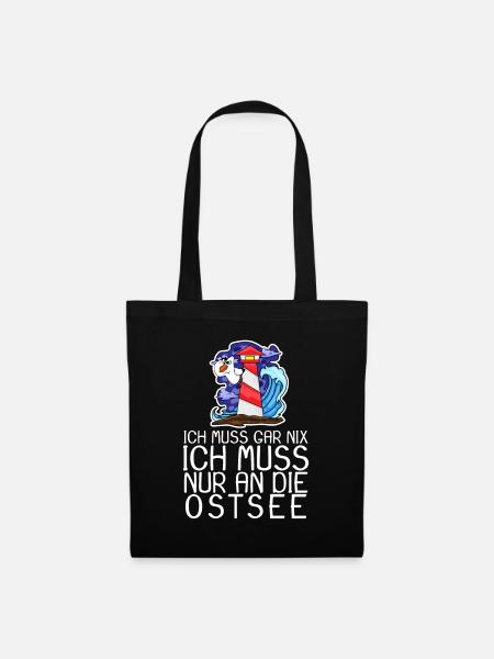 Ostsee Urlaub Geschenk - Stoffbeutel - Schwarz