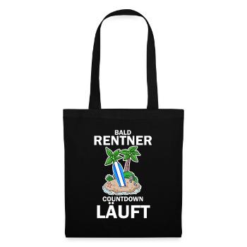 Rentner Countdown - Stoffbeutel - Schwarz - Vorne