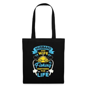 Fishing partner couple man woman gift - Tote Bag - black - Front