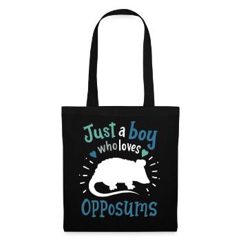 Opossum Opossum-Liebhaber - Stoffbeutel - Schwarz - Vorne