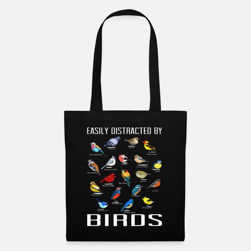 Vögel beobachten Orinthologe Birdwatching Geschenk - Stoffbeutel - Schwarz