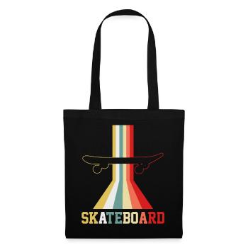 Skateboarden Skateboard Skateboarder Vintage - Stoffbeutel - Schwarz - Vorne