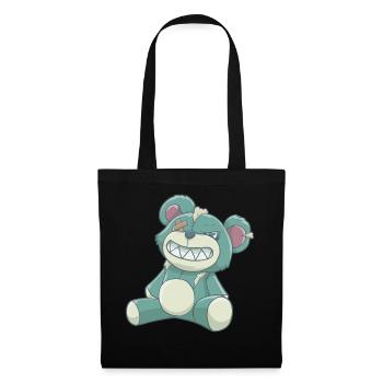 Pastell Gothic Bär - Stoffbeutel - Schwarz - Vorne