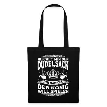 Dudelsack Instrument Dudelsackspieler Geschenk - Stoffbeutel - Schwarz - Vorne