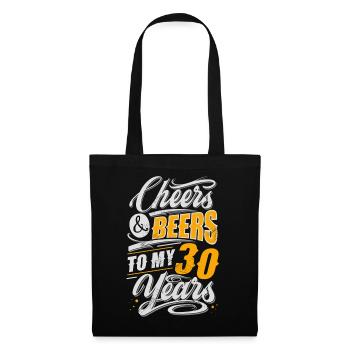 30. Geburtstag Bierliebhaber - Stoffbeutel - Schwarz - Vorne