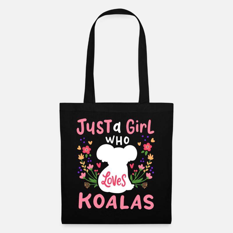 Koala Koala-Liebhaber - Stoffbeutel - Schwarz