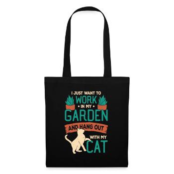 Garden Plants Gardening Cat Gardener Gift - Tote Bag - black - Front