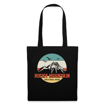 Rocky Mountain Wandern Vintage - Stoffbeutel - Schwarz - Vorne