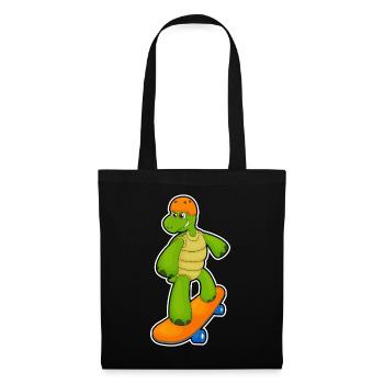 Turtle Skater Skateboard - Tote Bag - black - Front