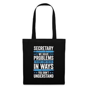 Funny Secretariat Secretary Gift - Tote Bag - black - Front