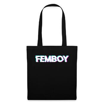 Femboy LGBTQ Gay Pride Anaglyph Vaporwave - Tote Bag - black - Front
