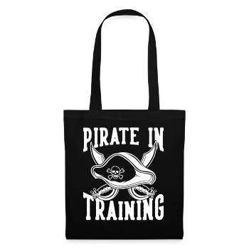 Pirate tête de mort corsaire Capitaine Fun Cadeau - Sac en tissu - noir - Devant