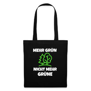VERTS: Plus de verts - pas plus de verts! - Sac en tissu - noir - Devant