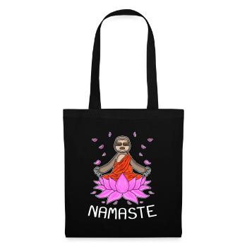Yoga Namaste Sloth - Tote Bag - black - Front