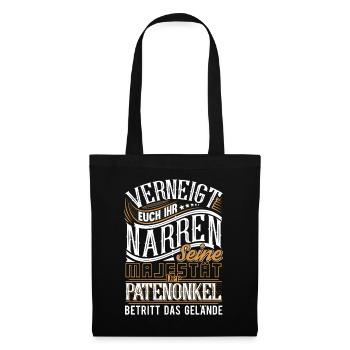 Patenonkel - Stoffbeutel - Schwarz - Vorne