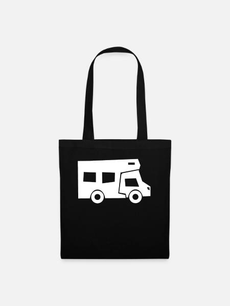 Wohnwagen Wohnmobil Camping Camper - Stoffbeutel - Schwarz