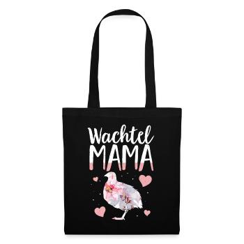 Wachtel Mama Wachtelzüchter Wachteln Geschenk Frau - Stoffbeutel - Schwarz - Vorne