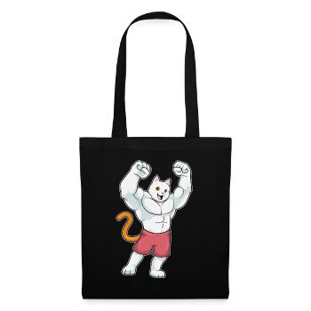 Cat Bodybuilder Bodybuilding Sport - Tote Bag - black - Front