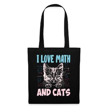 Math Kitty Cat J’adore Math et chats Professeur de mathématiques - Sac en tissu - noir - Devant