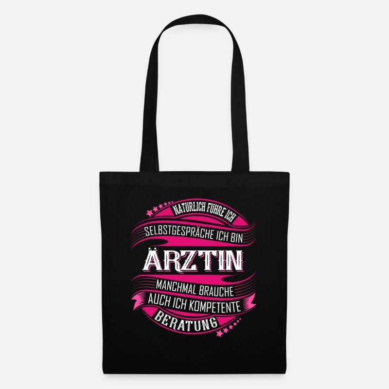 Ärztin - Stoffbeutel - Schwarz