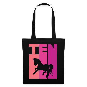 Horse 10th birthday girl 10 years - Tote Bag - black - Front