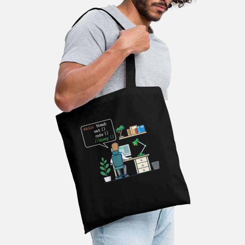 Eat Code Sleep | Funny Coder Programmeur Sac en tissu
