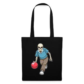 Skeleton Bowling Bowling Ball - Tote Bag - black - Front