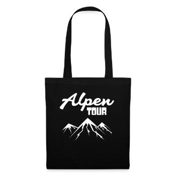 Alpen Berg Berge - Stoffbeutel - Schwarz - Vorne