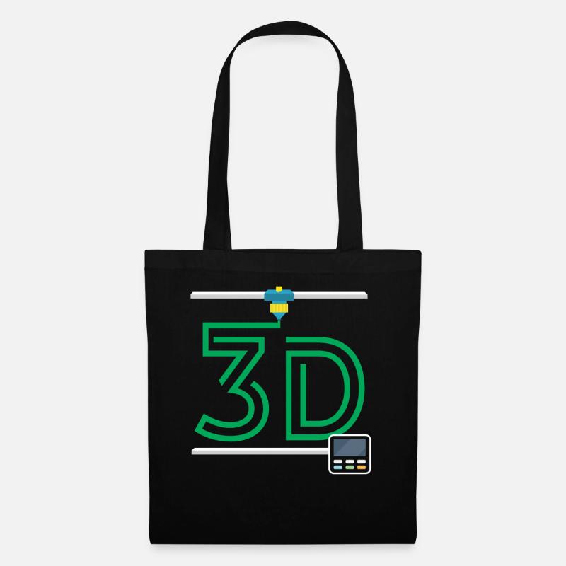 3D-Drucker Design | 3D-Druck Liebe 3D-Druck - Stoffbeutel - Schwarz