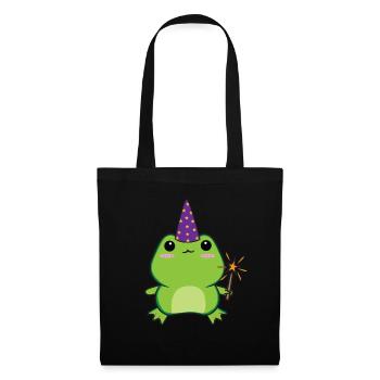 Cottagecore Aesthetic Kawaii Wizard Hat Magic - Tote Bag - black - Front