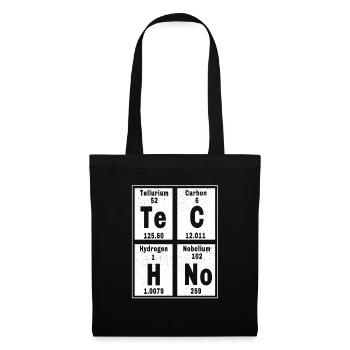 Techno Music Science Periodic Table Freetekno Rave - Stoffbeutel - Schwarz - Vorne