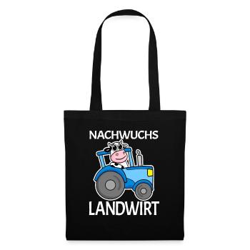 Nachwuchs Landwirt Traktor Geschenk - Stoffbeutel - Schwarz - Vorne