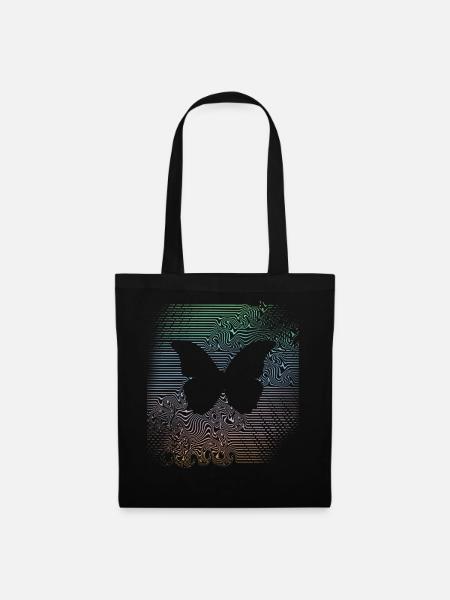Schmetterling - Stoffbeutel - Schwarz