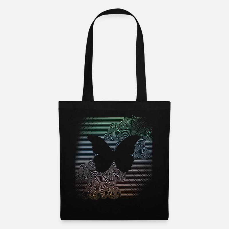 Schmetterling - Stoffbeutel - Schwarz