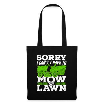 Tondeuse à gazon fauchage jardin jardin cadeau - Sac en tissu - noir - Devant