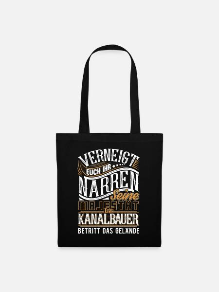 Kanalbauer - Stoffbeutel - Schwarz