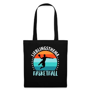 Basketballspieler Basketball Basketballer Spruch - Stoffbeutel - Schwarz - Vorne