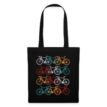 Vélo de course vintage vélo vélo de course rétro - Sac en tissu - noir - Devant