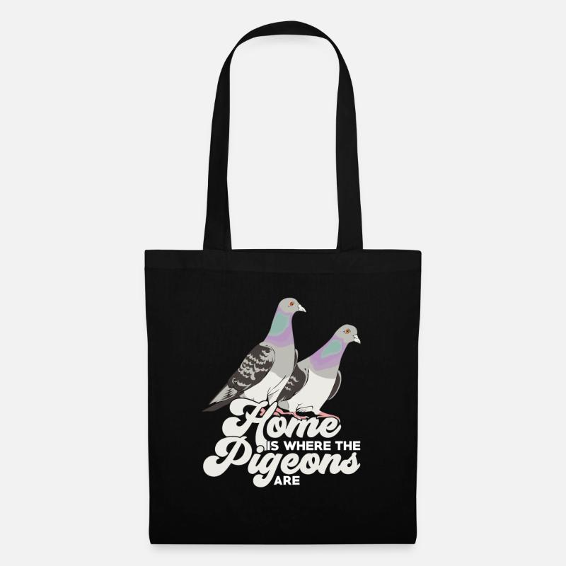 Taube Vogel Taubenzucht Taubenzüchter Geschenk - Stoffbeutel - Schwarz