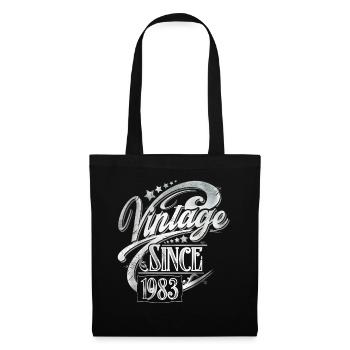 1983 Millésime anniversaire année de construction Vintage - Sac en tissu - noir - Devant