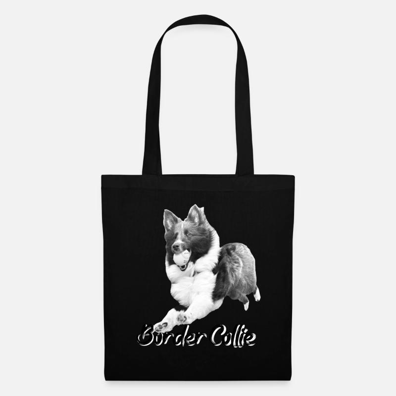 Sheltie Border Collie Hunde Collie Rassehund - Stoffbeutel - Schwarz