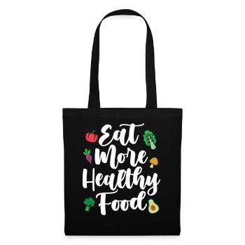Eat More Healthy Food Vegan - Tote Bag - black - Front