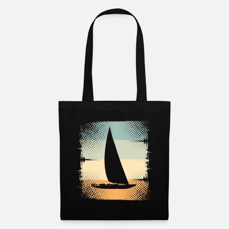 Segelschiff - Stoffbeutel - Schwarz