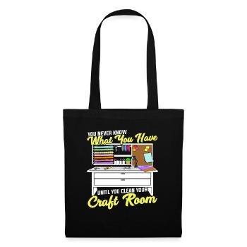 Fun Craft Room Crafting Hobbyist Gift - Tote Bag - black - Front